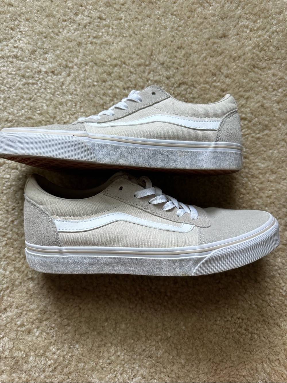 Vans Old Skool Shoes Baige Classic Casual Walking Sneakers Women’s 8.5